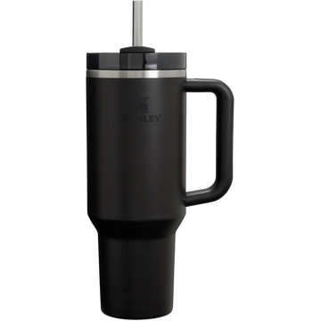 STANLEY Quencher H2.0 Tumbler with Handle and Straw 40 oz | Flowstate 3-Position Lid | Cup Holder Compatible for Travel | Insulated Stainless Steel Cup | BPA-Free | Black 2.0